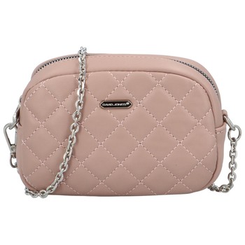 Dámská crossbody kabelka bledě růžová - David Jones Audrey