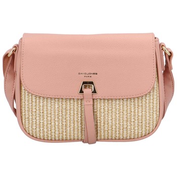 Dámská crossbody kabelka růžová - David Jones Flou