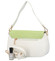Dámská kabelka přes rameno bílo zelená - DIANA & CO Kombes