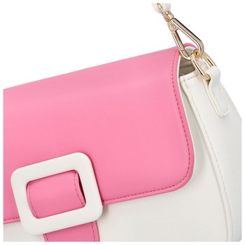 Dámská kabelka přes rameno bílo růžová - DIANA & CO Kombes