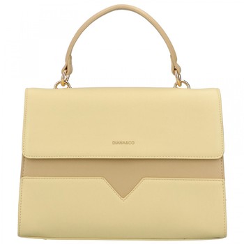 Dámská kabelka do ruky světle žlutá - DIANA & CO Perforny