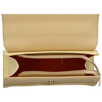 Dámská kabelka do ruky světle žlutá - DIANA & CO Perforny