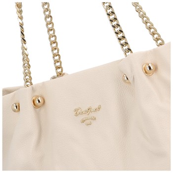 Dámská kabelka přes rameno světle béžová - David Jones Konteer