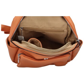 Dámský batoh kabelka pastelově oranžový - Maria C Otoros