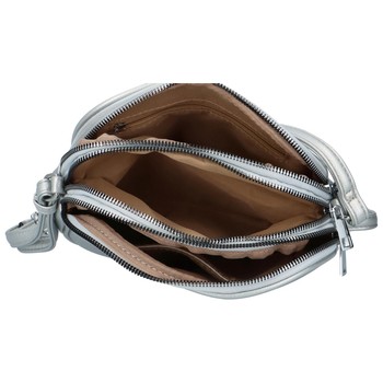 Dámská crossbody kabelka stříbrná - Maria C Vilena
