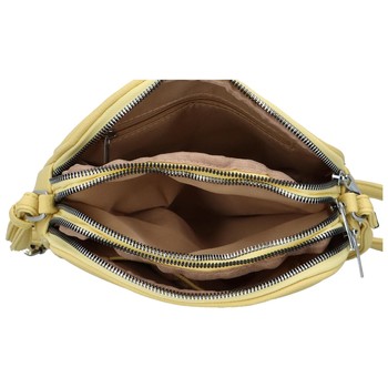 Dámská crossbody kabelka světle žlutá - Maria C Vilena