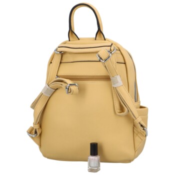 Dámský městský batoh kabelka pastelově žlutý - Maria C Intro