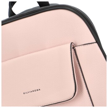 Dámský batoh kabelka světle růžový - Silvia Rosa Jersil
