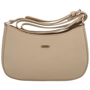 Dámská crossbody kabelka saffiano tmavě béžová - David Jones Boaty