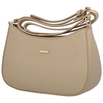 Dámská crossbody kabelka saffiano tmavě béžová - David Jones Boaty