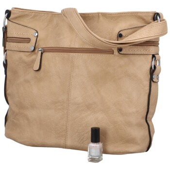 Dámská crossbody kabelka tmavě béžová - Mahel Serena