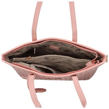 Pevná dámská kabelka světle růžová - Coveri Lusingiero