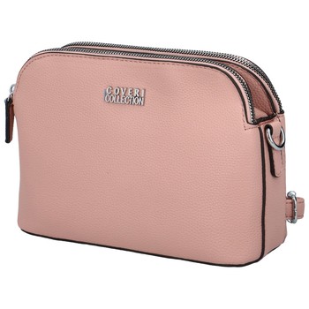 Pevná dámská crossbody kabelka růžová - Coveri Layla
