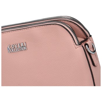 Pevná dámská crossbody kabelka růžová - Coveri Layla