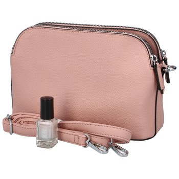 Pevná dámská crossbody kabelka růžová - Coveri Layla