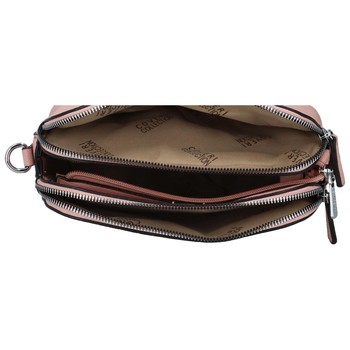 Pevná dámská crossbody kabelka růžová - Coveri Layla