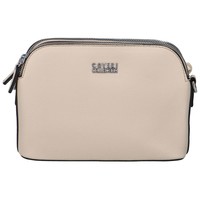 Pevná dámská crossbody kabelka světle béžová - Coveri Layla