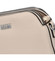 Pevná dámská crossbody kabelka světle béžová - Coveri Layla