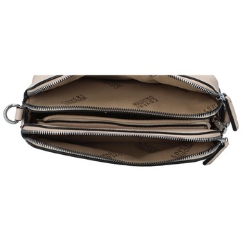 Pevná dámská crossbody kabelka světle béžová - Coveri Layla