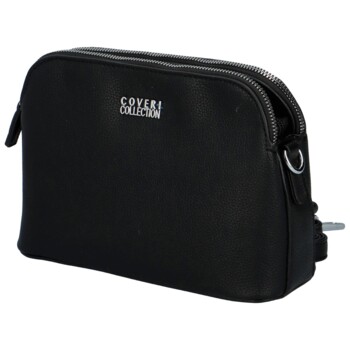 Pevná dámská crossbody kabelka černá - Coveri Layla