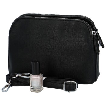 Pevná dámská crossbody kabelka černá - Coveri Layla