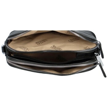 Pevná dámská crossbody kabelka černá - Coveri Layla