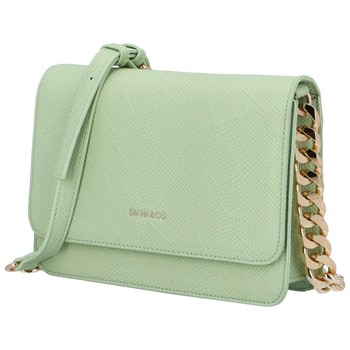 Dámská crossbody kabelka bledě zelená - DIANA & CO Berefy Snake