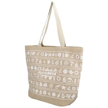 Látková plážová taška béžová - Delami Biulgi 4