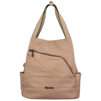 Dámská kabelka batoh tmavě béžová - Coveri Admuta