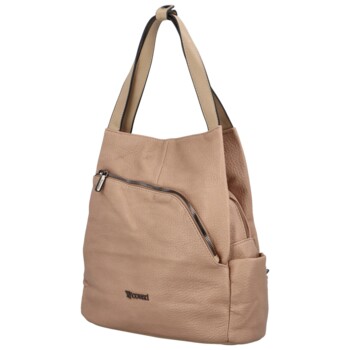Dámská kabelka batoh tmavě béžová - Coveri Admuta