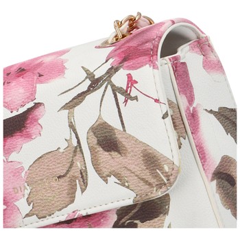 Dámská crossbody kabelka bílá - DIANA & CO Melly Flower