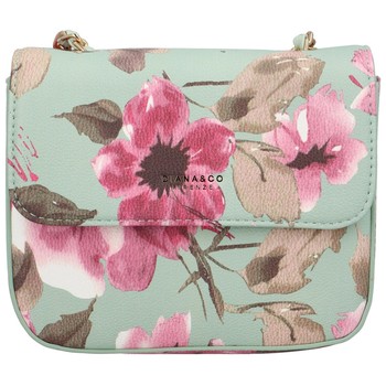 Dámská crossbody kabelka bledě zelená - DIANA & CO Melly Flower