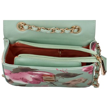 Dámská crossbody kabelka bledě zelená - DIANA & CO Melly Flower