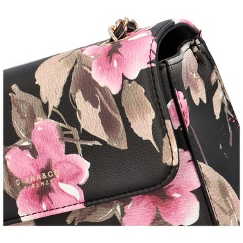 Dámská crossbody kabelka černá - DIANA & CO Melly Flower