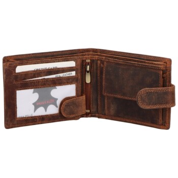Pánská kožená peněženka hnědá - Delami Aroga Jelen