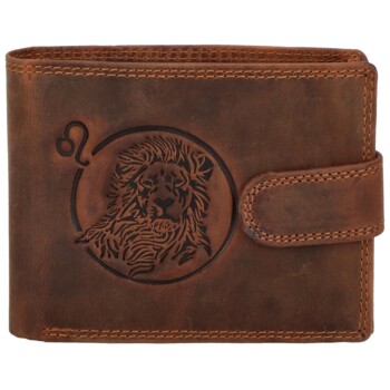 Pánská kožená peněženka hnědá - Delami Aroga Lev