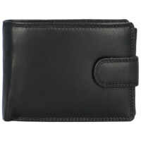 Pánská kožená peněženka černá hladká - Tomas Alkiko