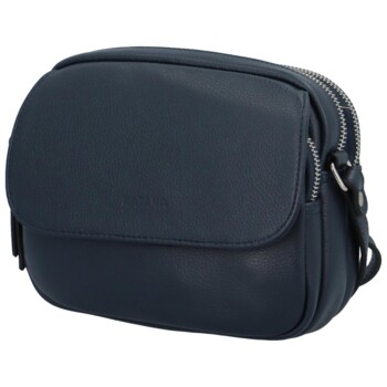 Dámská kožená crossbody kabelka tmavě modrá - Katana Yeiny