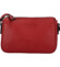 Dámská kožená crossbody kabelka tmavě červená - Katana Zeily