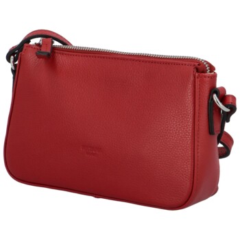 Dámská kožená crossbody kabelka tmavě červená - Katana Zeily