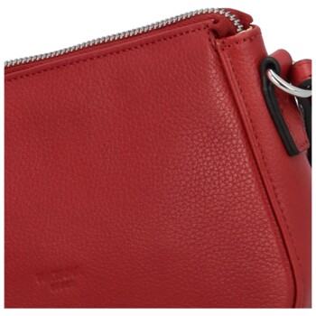 Dámská kožená crossbody kabelka tmavě červená - Katana Zeily