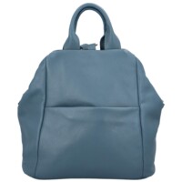 Dámský kožený batoh kabelka džínově modrý - Delami Norzeus