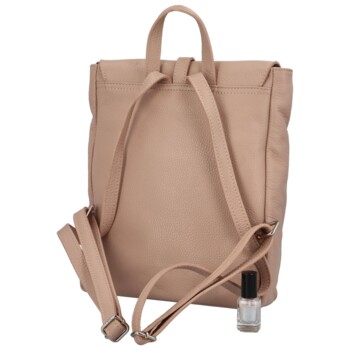 Dámský kožený batůžek bledě růžový - ItalY Oktens