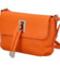 Dámská kožená crossbody kabelka oranžová - ItalY Porta