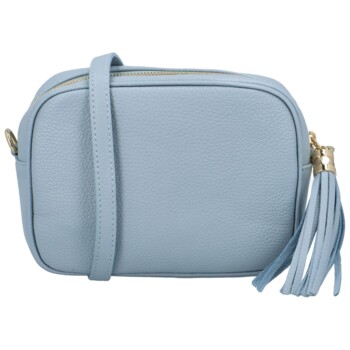 Dámská kožená crossbody kabelka světle modrá -  ItalY Kriane G