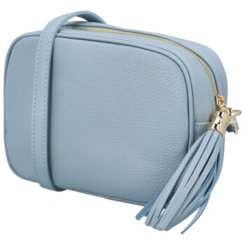 Dámská kožená crossbody kabelka světle modrá -  ItalY Kriane G