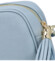 Dámská kožená crossbody kabelka světle modrá -  ItalY Kriane G
