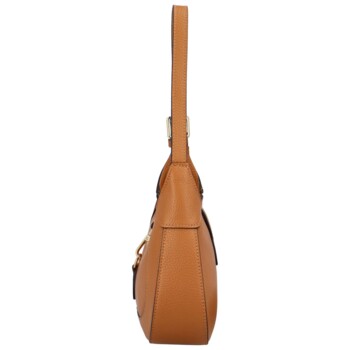 Dámská kožená kabelka přes rameno světle hnědá - Delami Levellois