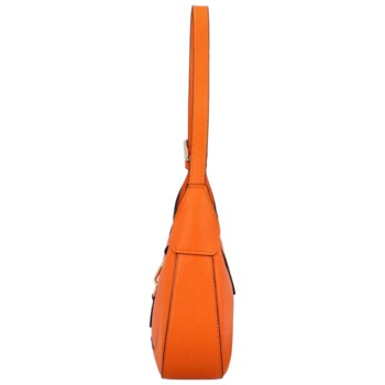 Dámská kožená kabelka přes rameno oranžová - Delami Levellois