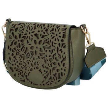 Dámská kožená crossbody kabelka khaki - ItalY Betteryela